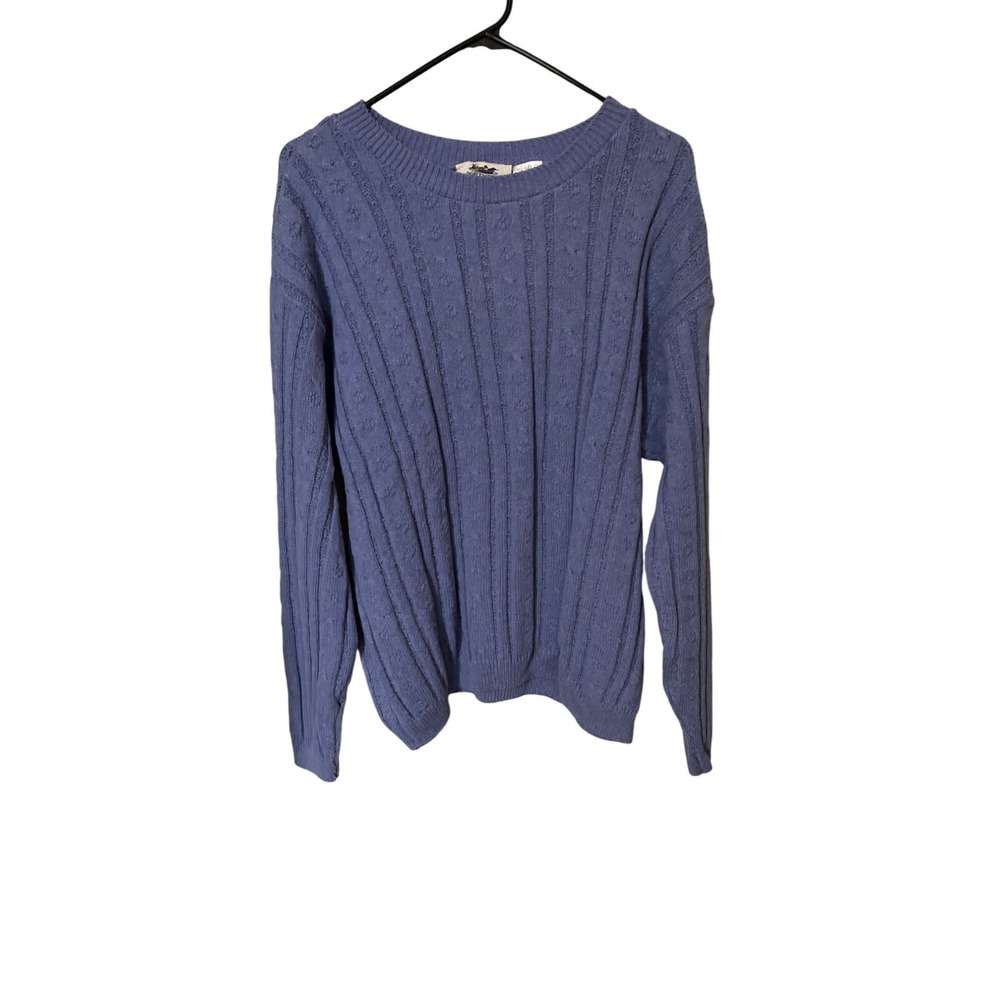Northern Reflections Blue Cable Knit Sweater L/G Womens